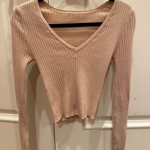 Pink crop sweater